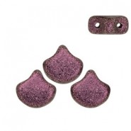 Ginko Leaf Bead Perlen 7.5x7.5mm Metallic suede pink
